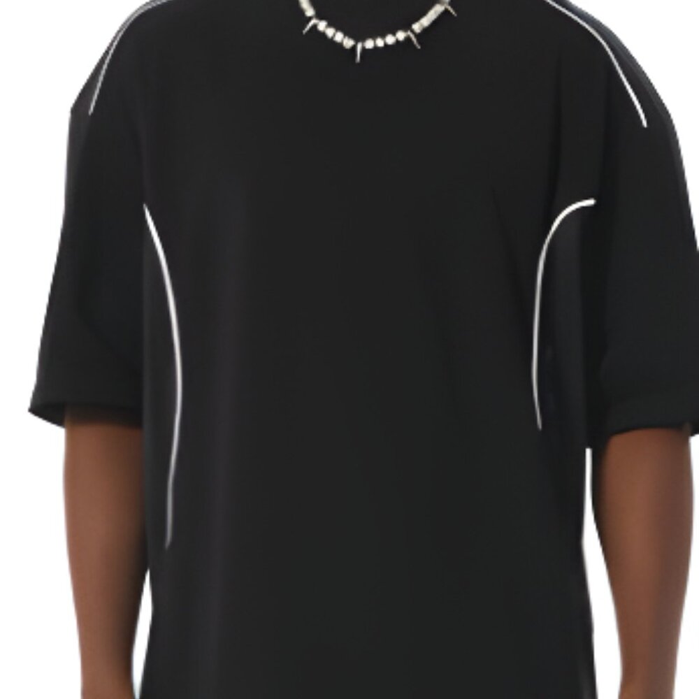 Contrast Piped Panel T-Shirt - Picture 2 of 3